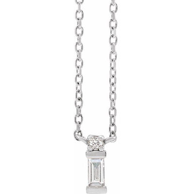 14K Gold Natural Diamond Necklace - Options Available