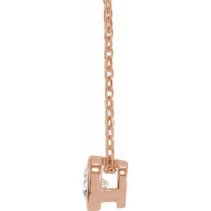 Platinum 1/10 CT Natural Diamond Adjustable Necklace - Modern Elegance