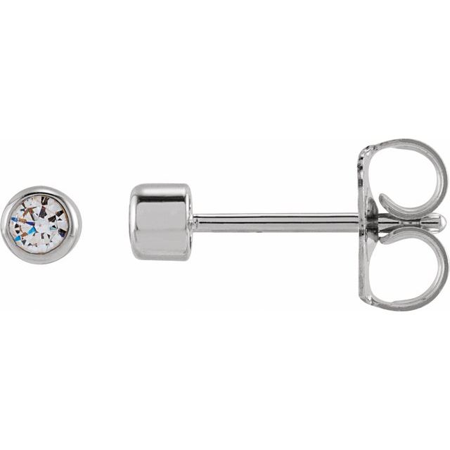 14K Gold Lab-Grown Diamond Bezel-Set Earrings