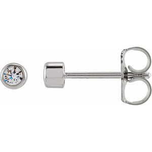14K Gold Lab-Grown Diamond Bezel-Set Earrings