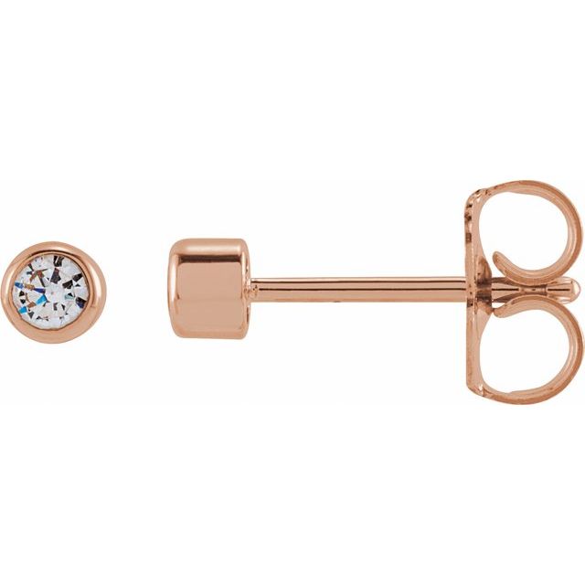 14K Gold Lab-Grown Diamond Bezel-Set Earrings