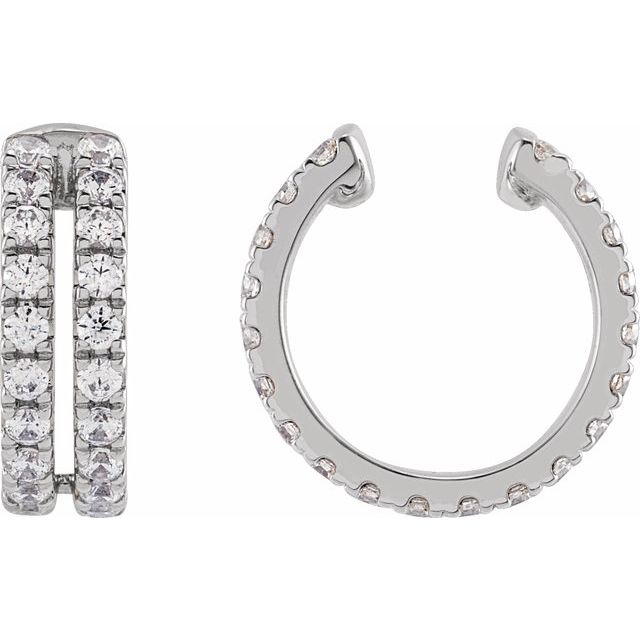 14K Gold Lab-Grown Diamond Cuff Earring