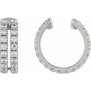 14K Gold Lab-Grown Diamond Cuff Earring