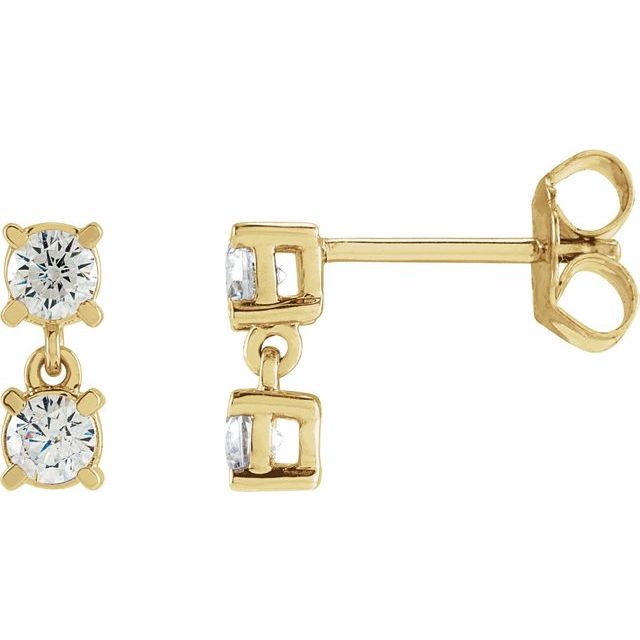 14K Gold Lab-Grown Diamond Earrings - Options Available