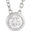 Platinum 1/10 CT Natural Diamond Bezel-Set 16-18