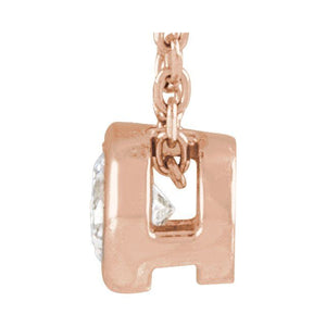 Platinum 1/10 CT Natural Diamond Adjustable Necklace - Modern Elegance