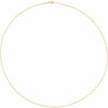 14K Yellow Gold Adjustable 1.3 mm Cable Chain, 16-18 Inch