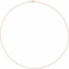 14K Yellow Gold Adjustable 1.3 mm Cable Chain, 16-18 Inch