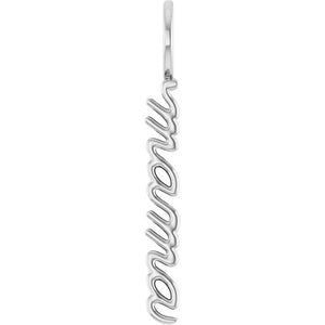 14K Gold Vertical Mama Charm/Pendant