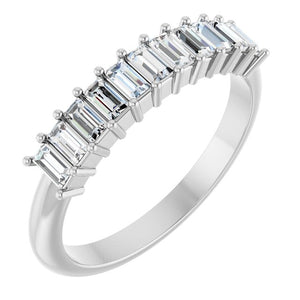 Platinum & 14K Gold Natural Diamond Anniversary Band - Options Available