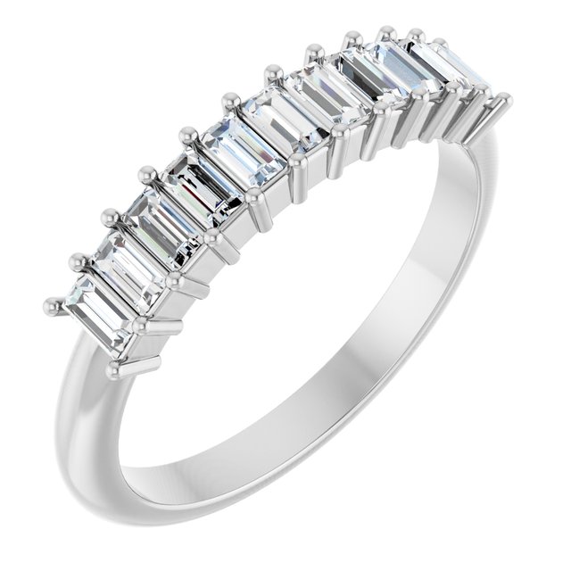 1/2 CTW Natural Diamond Anniversary Band Crafted in 14K Gold & Platinum