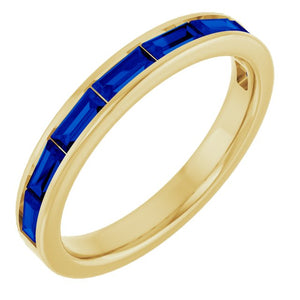 14K Gold Natural Peridot Stackable Ring - Options Available