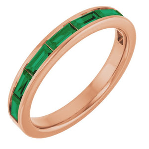 14K Gold Natural Peridot Stackable Ring - Options Available