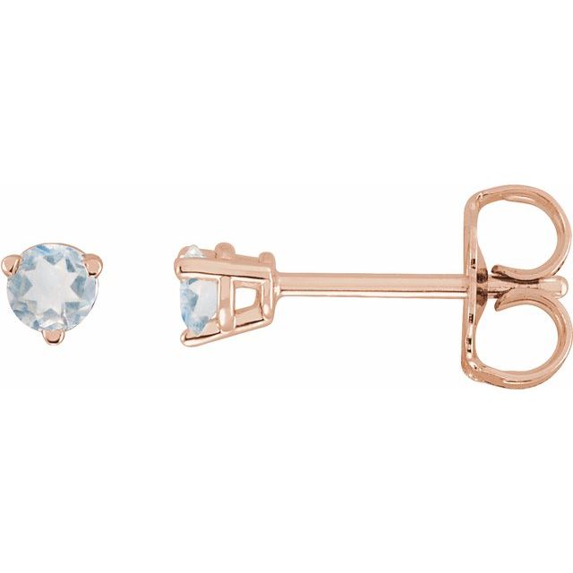 Natural Blue Sheen Moonstone Earrings in 14K Gold, Silver & Platinum