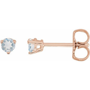 Natural Blue Sheen Moonstone Earrings in 14K Gold, Silver & Platinum