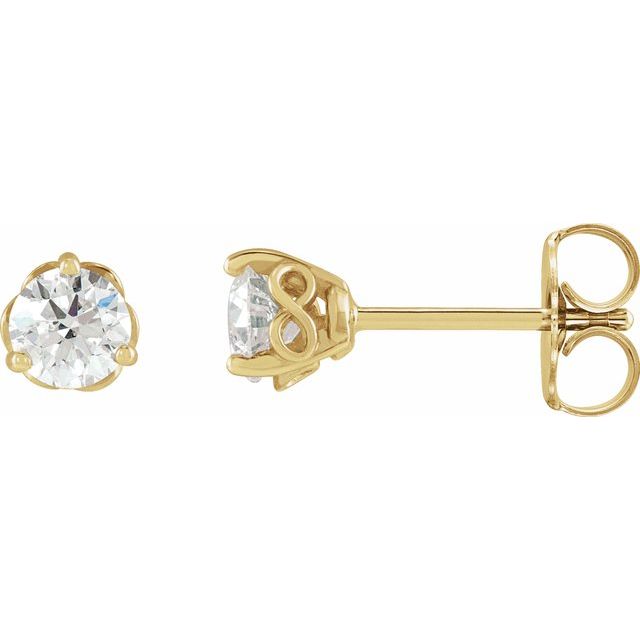 Sterling Silver Natural Diamond Infinity-Inspired Earrings
