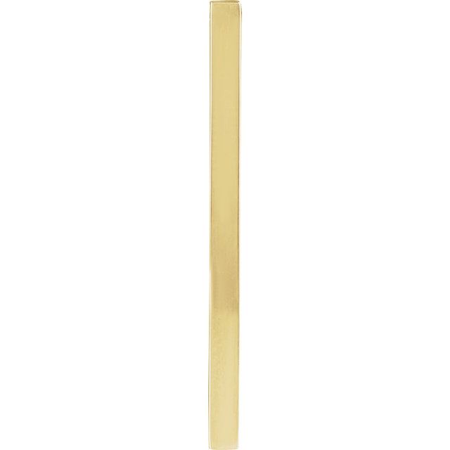 Engravable Four-Sided Vertical Bar Slide Pendant | 14K Gold, Silver & Platinum | 12 - 35 Mm x 2.5 Mm | Polished