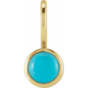 Natural White Opal & more gem options* Pendant | 14K Gold, Silver & Platinum | 5 Mm | Round | Polished (V2.3)