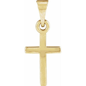 Cross Pendant Crafted in 14K Gold, 18K Gold & Platinum