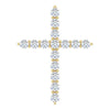 14K White Gold 1/6 CTW Natural Diamond Cross Necklace