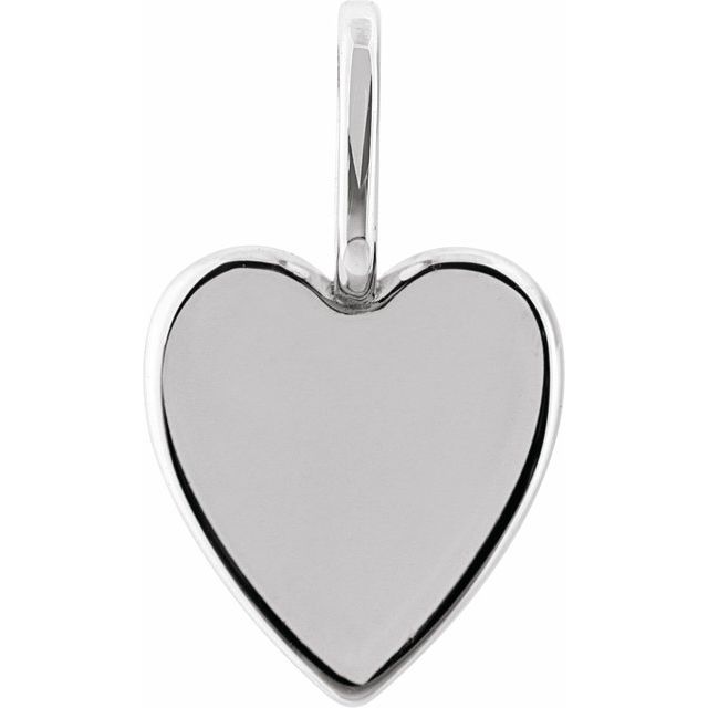 14K Gold Engravable Elongated Heart Charm/Pendant