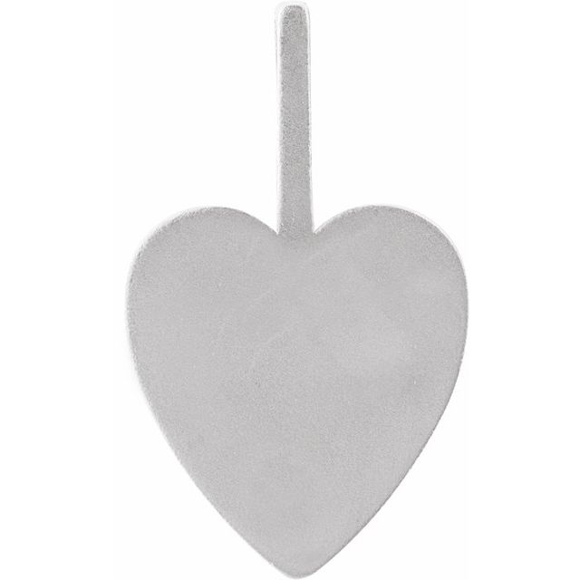 14K Gold Engravable Elongated Heart Charm/Pendant