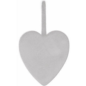 14K Gold Engravable Elongated Heart Charm/Pendant