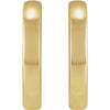 14K Yellow/White Hinged 14 mm Hoop Earrings