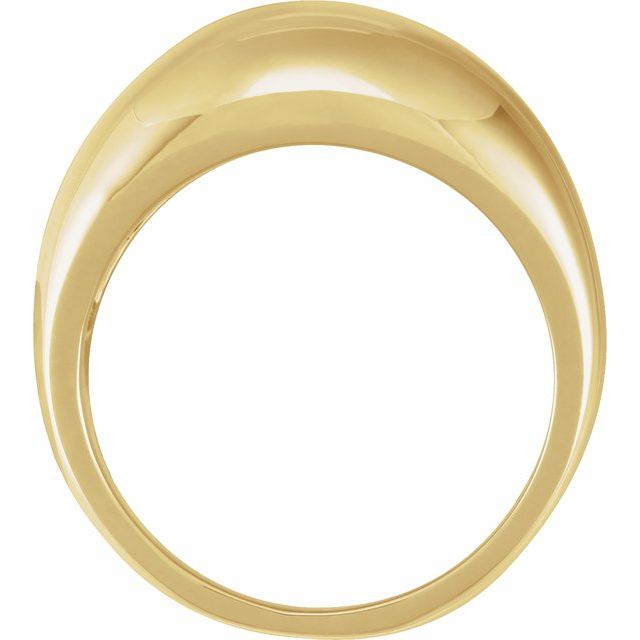 14K Gold 10 mm Polished Dome Ring – Classic Design