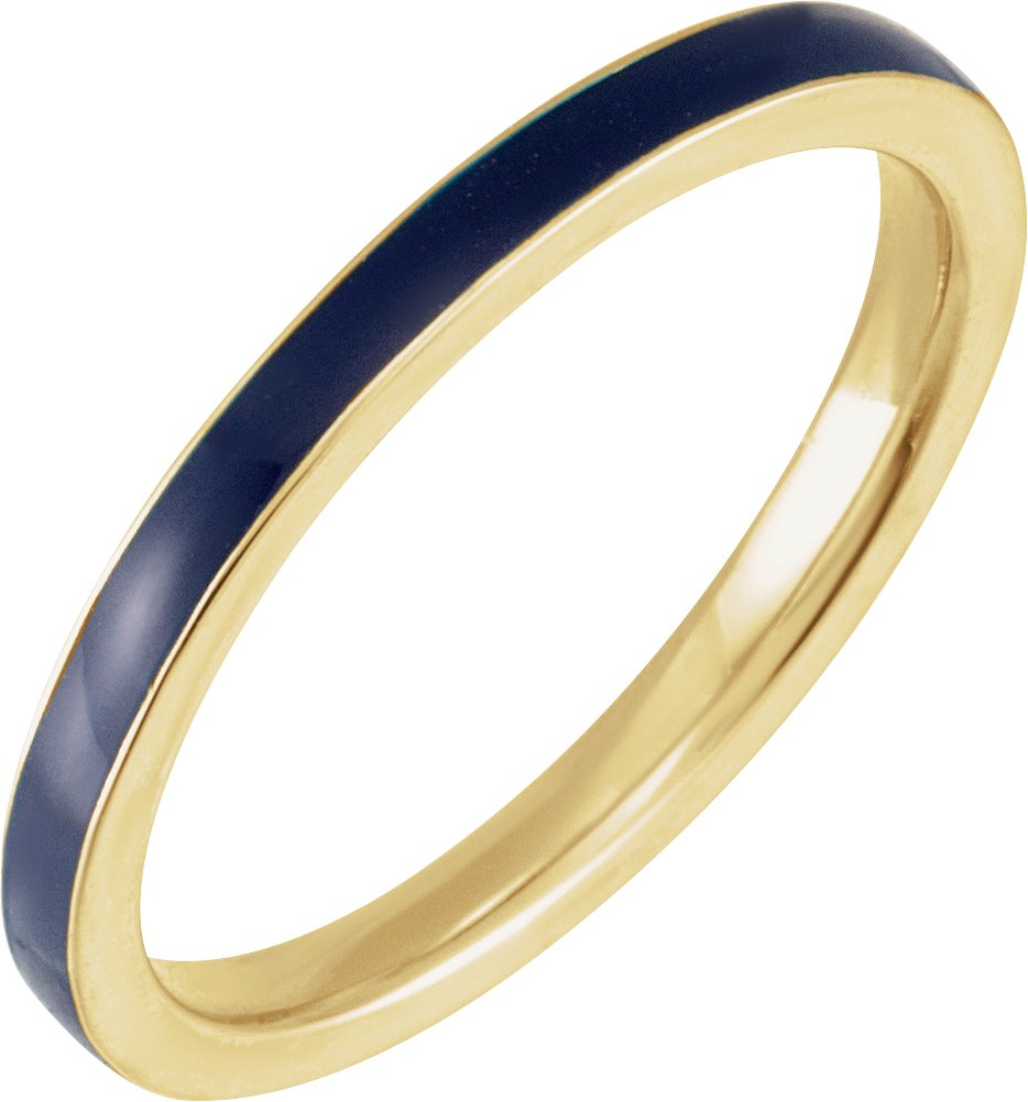 Use the Enamel Stackable Ring, 14K - White or Yellow Gold. Red, Green, or Blue Enamel. to create alt text