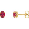 14K White Natural Mozambique Garnet Earrings