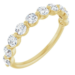 14K Gold Natural Diamond Anniversary Band - Options Available