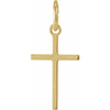 14K Yellow Gold Cross Pendant – Elegant 13x8.5 mm Design