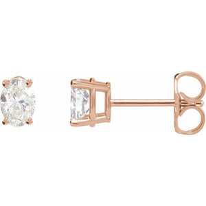 1/5 CTW Natural Diamond 4-Prong Lightweight Earrings in 14K Gold & Platinum