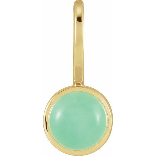 Natural White Opal & more gem options* Pendant | 14K Gold, Silver & Platinum | 5 Mm | Round | Polished