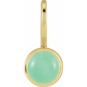 Natural White Opal & more gem options* Pendant | 14K Gold, Silver & Platinum | 5 Mm | Round | Polished (V2.3)