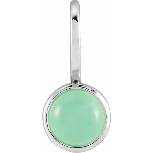 Natural White Opal & more gem options* Pendant | 14K Gold, Silver & Platinum | 5 Mm | Round | Polished (V2.3)