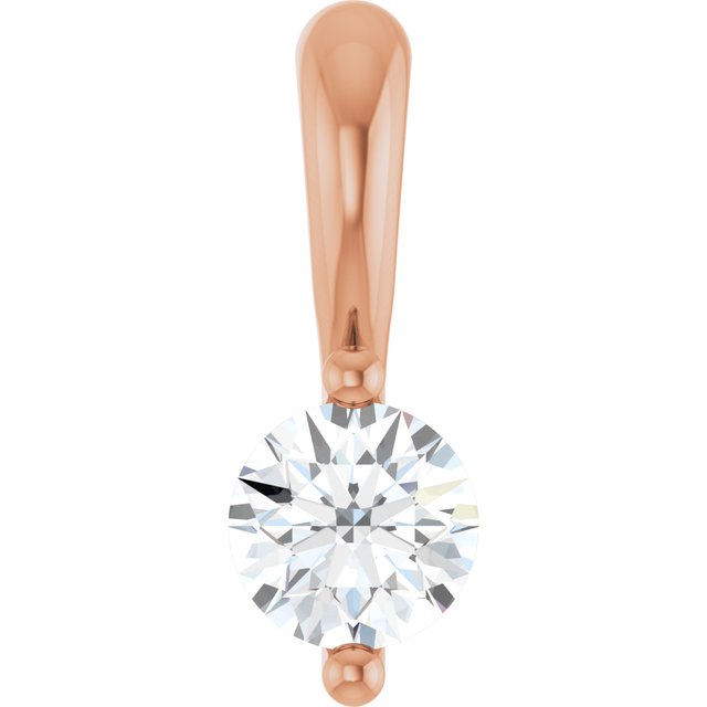 Sterling Silver 2-Prong Solitaire Basket Pendant - Options Available