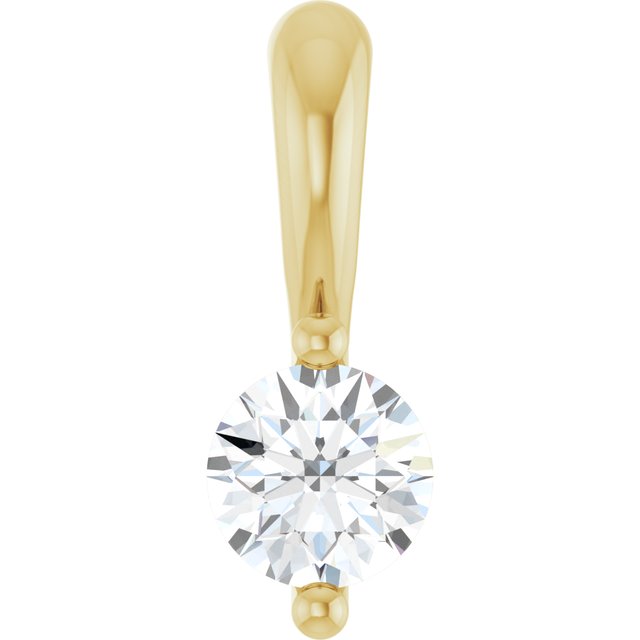 Sterling Silver 2-Prong Solitaire Basket Pendant - Options Available