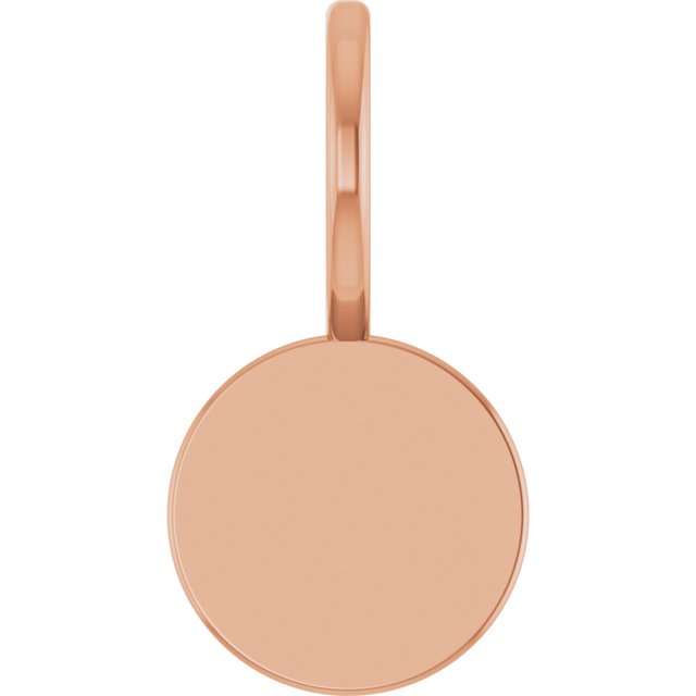 14K Gold Engravable Disc Charm/Pendant