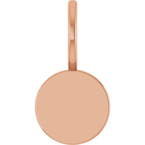 14K Gold Engravable Disc Charm/Pendant
