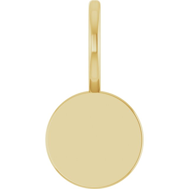 Engravable Disc Charm Pendant Crafted in 14K Gold & Platinum