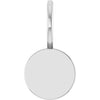 Engravable Platinum Disc Pendant - Personalized Luxury Charm