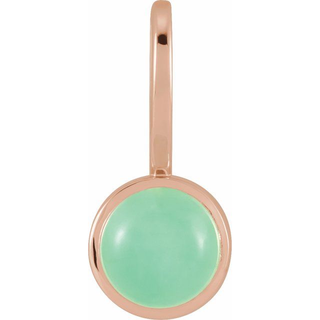 Natural White Opal & more gem options* Pendant | 14K Gold, Silver & Platinum | 5 Mm | Round | Polished (V2.3)