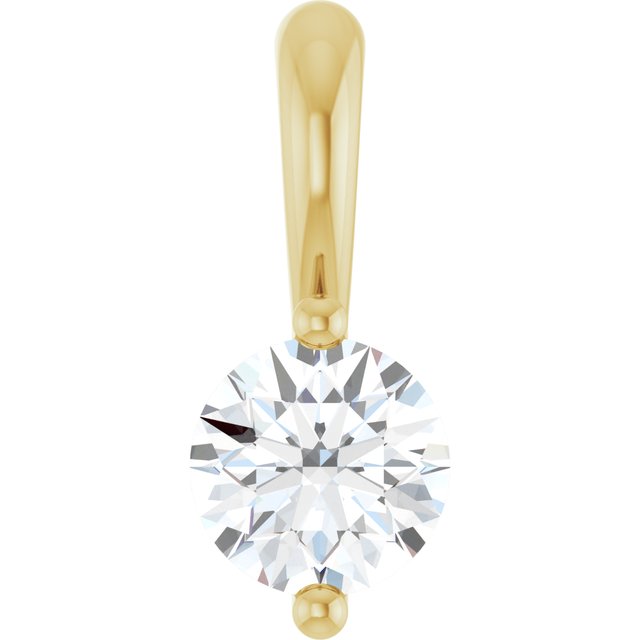 Sterling Silver 2-Prong Solitaire Basket Pendant - Options Available