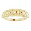 Use the 14K Yellow Gold, Quilted Petite Dome Ring to create alt text