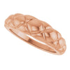 14K Gold Quilted Dome Ring - Polished Design