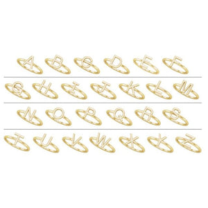 14K Gold & Platinum Initial Ring - Options Available