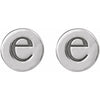 Engravable 14K White Gold Disc Earrings - Polished Design