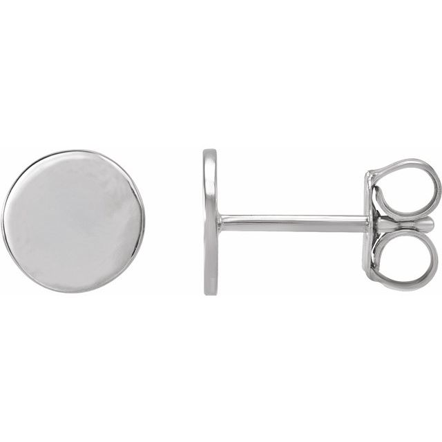 14K Gold Engravable Disc Earrings